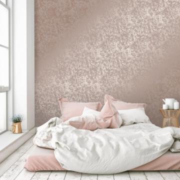 Crushed Velvet Metallic Wallpaper In Rose Gold I Love