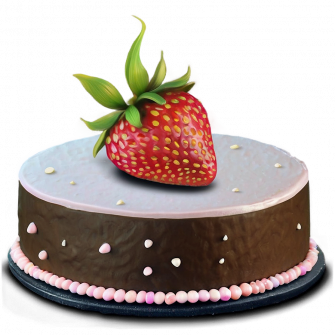 Strawberry Buttercream Cake Png Wallpaper