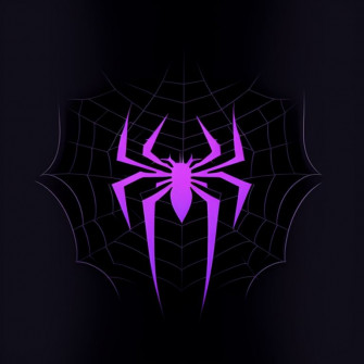 Austere Bear740 Spider Man Minimalist Pure Black And Purple Dark