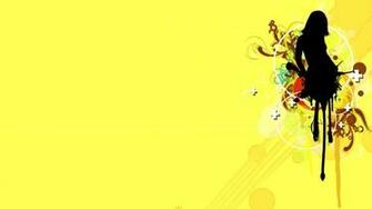 Yellow Abstract Patterns Silhouette Of Girl By Thewatcher Ultra Or