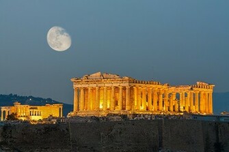 Parthenon Wall Mural City Skyline Wallpaper Ink