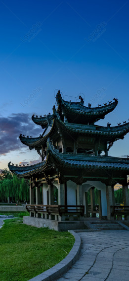 Chinese Pavilion Mobile Phone Wallpaper Image On