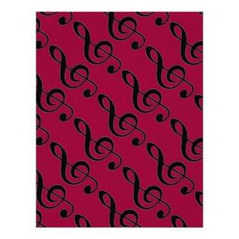 Custom Color Background Treble Clef Scrapbook Letterhead
