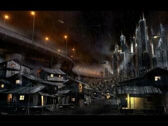 Building City Dark Landscape Night Original Rain Scenic Water