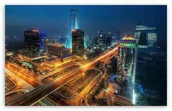 Beijing At Night China 4k HD Desktop Wallpaper For