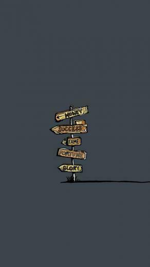 Direction Signs Cartoon iPhone Wallpaper Wallpaperask