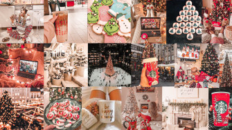Christmas Aesthetic Wallpaper Collage For Desktop Computers Imac
