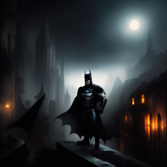 Shy Goshawk679 Scary Batman With A Black Cape Fighting People On