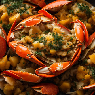 Cooking Dungeness Crab Clusters Wallpaper