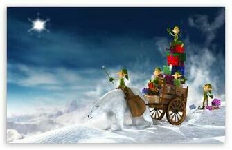 Christmas Elves 3d HD Desktop Wallpaper Widescreen High Definition
