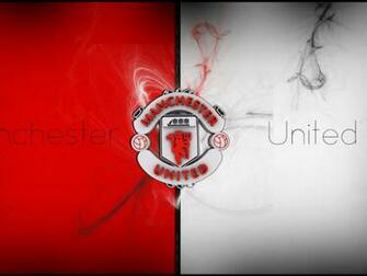 Artistic Wallpaper Of Manchester United Logo And Red White Background