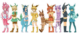 Chibi Eevee Evolutions Wallpaper On