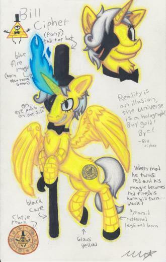 Bill Cipher Pony By Neonredwings