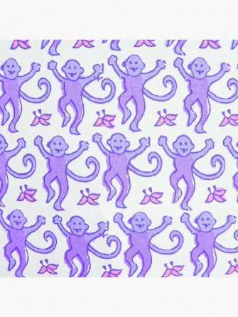 Purple Preppy Monkeys Tote Bag By Designzz