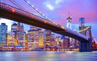 New York Full HD Wallpaper City Brooklyn Bridge