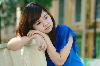 Sad Girl In Blue Top HD Wallpaper Res
