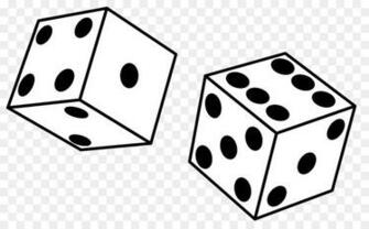 Black White Dice Bunco Clip Art Image Png