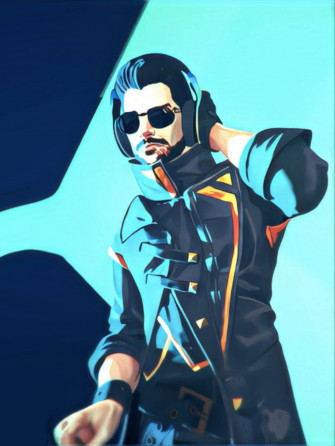 Fire Alok Premium Diamond Character Wallpaper