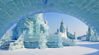 Harbin City Ice Cave Soizwr9ckp3hj64u Wallpaper