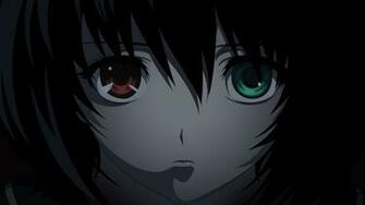 Another Bicolored Eyes Close Misaki Mei Short Hair Vector
