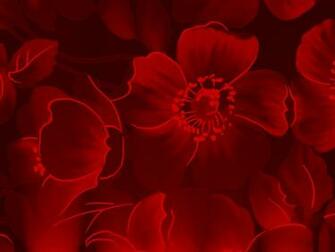 Glowing Red Flower Wallpaper