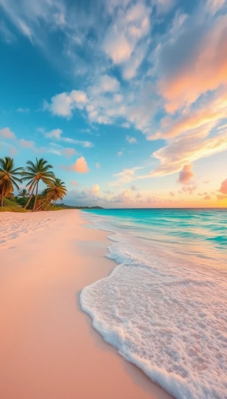 Tropical Beach Phone Wallpaper