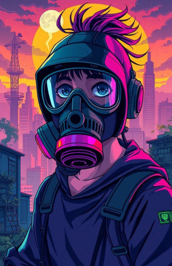 Anime Gas Mask Wallpaper