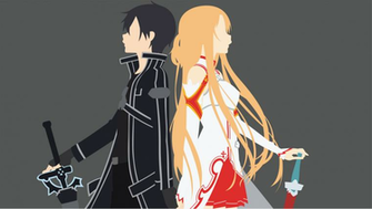 Kirito Asuna Sao Minimalist Wallpaper By Agussumeong