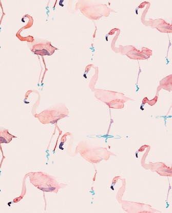 Flamingo Pattern In Watercolor Illustration U9xgingezolgajd7 Wallpaper