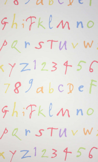 Alphabets And Numbers In Different Colors Wallpaper