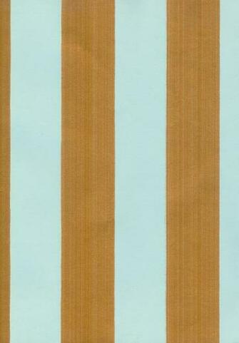 Soho Stripe Wallpaper Duck Egg With Gold Thick