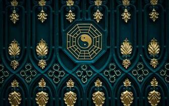 Wallpaper Bagua Map Yin Yang Door UHD 5k Picture Image
