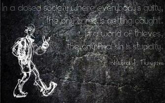 Hunter S Thompson By Censoredcitizen Desktop Wallpaper