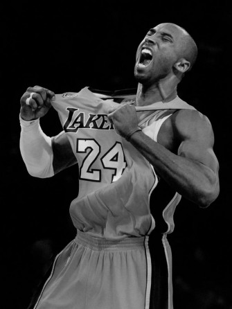 Kobe Bryant Wall Art Black And White Poster
