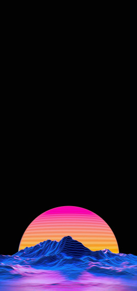 Black Amoled Wallpaper Retro Wave