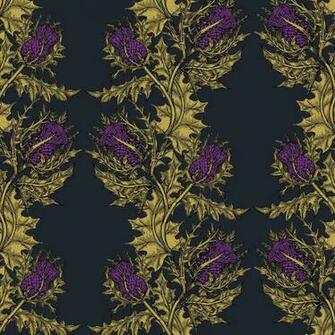 Timorous Beasties Grand Thistle Vinyl Wallpaper Occa Home Uk