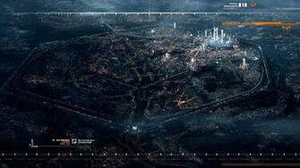 Wallpaper Future City From Above Myspace Background