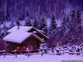 Wallpaper Snowy Winter Cottage