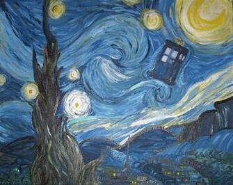 Doctor Who Van Gogh iPhone Wallpaper Starry Night In The Tardis