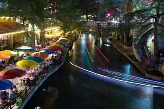 The San Antonio River Walk In Texas Along