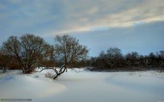 Winter Wallpaper Snow Landscape Field Original Zima