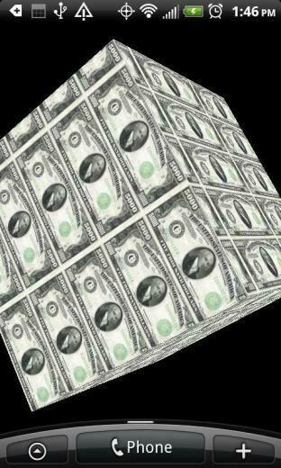 3d Money Cube Live Wallpaper Screenshot