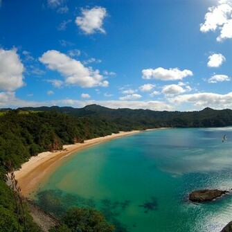 Sunny Bright Broad Ocean Beach Landscape iPad Air Wallpaper