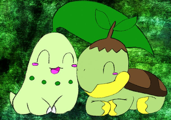 Turtwig Wallpaper Chikorita