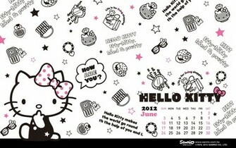 Hello Kitty June Calendar Wallpaper