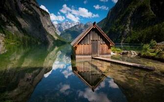 Lakeside House Wallpaper Wide HD