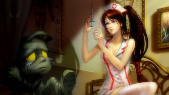 Anime League Of Legends Nurses Clothing Amumu Akali