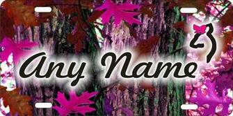 Oak Camo Background Custom Car Tag License Plates Personalized