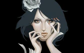 Wallpaper Flower Girl Piercing Leaves Naruto Akatsuki Konan