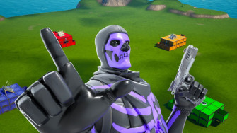 Purple Skull Trooper Go Goated 4v4v4v4 Wallpaper